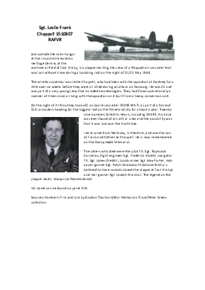 A preview of a PDF biography for Chappell, Leslie Frank